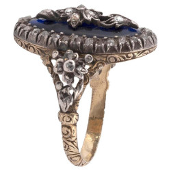 Georgian Rose Diamond Cluster Ring 1790's