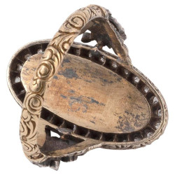 Georgian Rose Diamond Cluster Ring 1790's