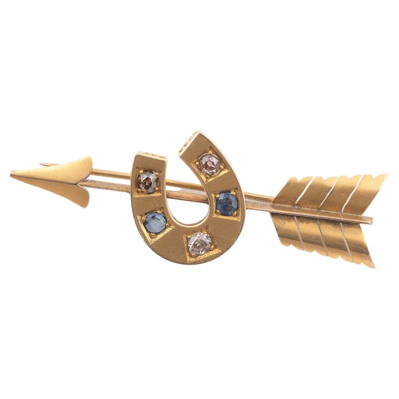 Late 19th Century Diamond and Sapphire Brooch