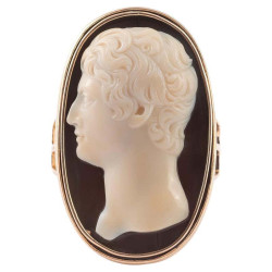 A Hardstone Cameo Of A Man...