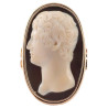 A Hardstone Cameo Of A Man Ring 19Th Century