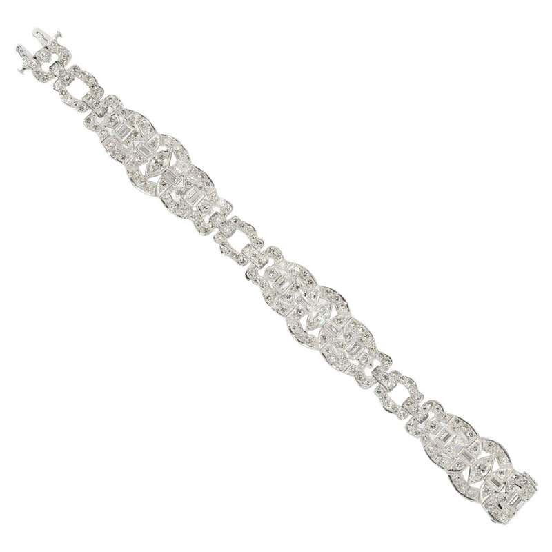 Art Déco Platinum And Diamond Bracelet