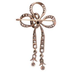 Antique Pearl and Diamond Brooch