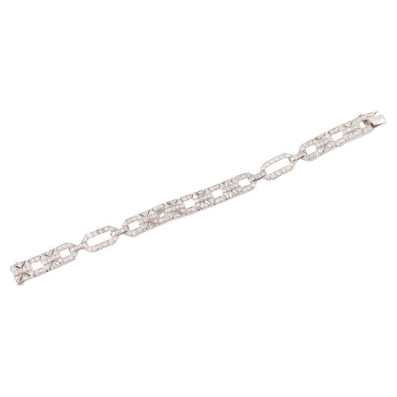 Art Déco Platinum and Diamond Bracelet 1930's