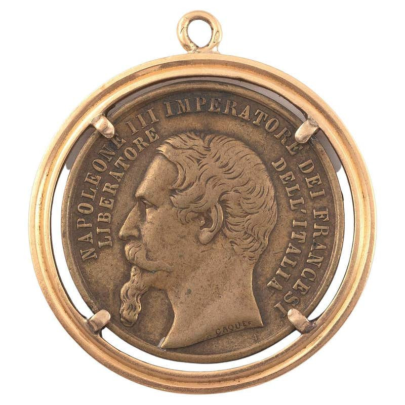 Gold And Bronze Italian Coin Pendant