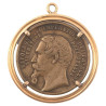 Gold And Bronze Italian Coin Pendant