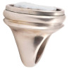 Silver And Cameo Glass Men's Ring