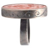 Large Blackened Silver and Carnelian Intaglio Men's Ring