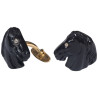 Onyx Diamond Gold Horse Head Cufflinks