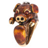 Platinum & 18kt Yellow Gold Diamond Pig Ring by David Webb