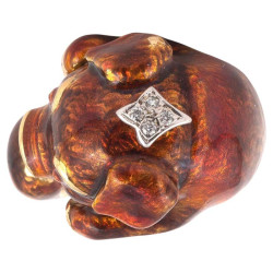 Platinum & 18kt Yellow Gold Diamond Pig Ring by David Webb