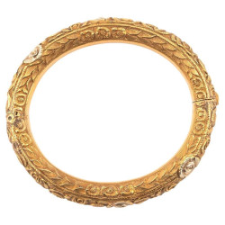 Victorian 18kt Bicolored Gold Bangle Bracelet