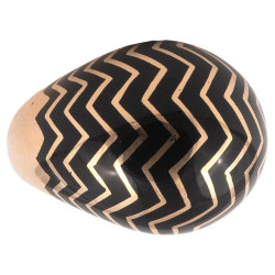 A 18kt Yellow Gold And Black Enamel Ring