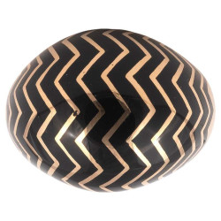 A 18kt Yellow Gold And Black Enamel Ring