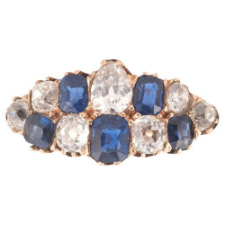 Antique Sapphire and Diamond Ring