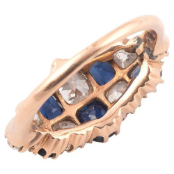 Antique Sapphire and Diamond Ring