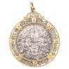 Large Genoa Silver Coin 1670 Pendant