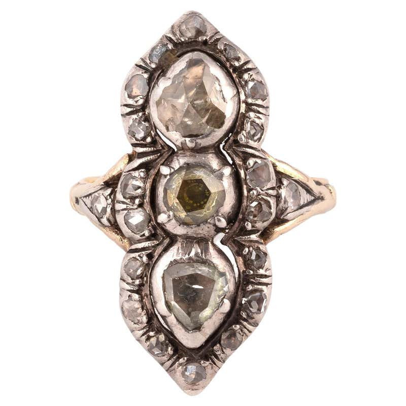 Georgian Rose Diamond Cluster Ring