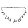 Multi Gem-Set Charm Necklace