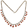 Gold Fringe Corallium Rubrum Necklace