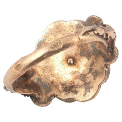 Rare Georgian Italian Table Cut Ruby Gold Ring