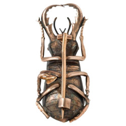 Russian Gold Silver and Diamond Scarab Brooch