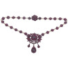 Antique Bohemian Garnet And Silver Gilt Necklace Circa 1870's