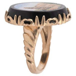 Gold and Micromosaic Ring Late 19th Century