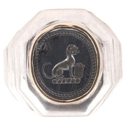 18kt Gold Silver and Steel...