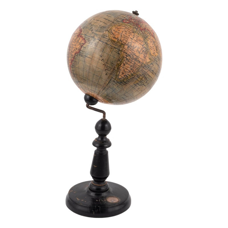 Terrestrial Table German Globe Late 19th Century