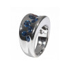 Sapphire White Gold Cocktail Band Ring