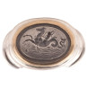 18kt Yellow Gold And Silver Intaglio Cupid Men's Ring