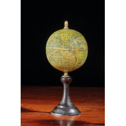 Late 19th Century French Terrestrial Desk Small J. FOREST Globe
