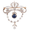 Belle Époque Diamond And Sapphire Brooch