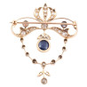 Belle Époque Diamond And Sapphire Brooch
