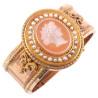 Neo Archeological Gold and Agate Cameo Bangle 1850's