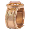 Neo Archeological Gold and Agate Cameo Bangle 1850's