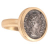 Gold Ring Featuring Roman Silver Denarius Coin of Diva Faustina Senior 146 AD