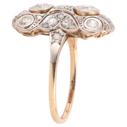 Art Déco Old Cut Diamond And Platinum Ring 1920's