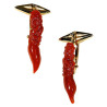 Coral Gold Gargoyle Cufflinks