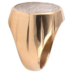 Ancient Coin Ring Roman Silver Denarius Coin of Emperor Caracalla 210 AD - 213 AD