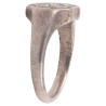 Silver Merchant's Seal Ring With Shield And Letters, 15th Century