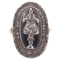 Georgian 18K Gold Rose-Cut...