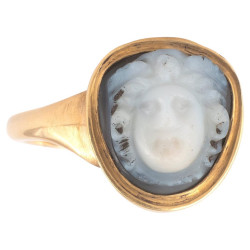 Roman Onyx Cameo of Medusa circa 2nd century A.D.