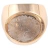 Gold Ring Featuring A Roman Silver Denarius Coin Of Emperor Vespasian 69 CE - 79 CE