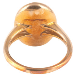 Italian Grey Agate Ring With Renaissance Cupid Cameo