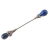 A Platinum Lapis Lazuli And Diamond Jabot Pin Circa 1920