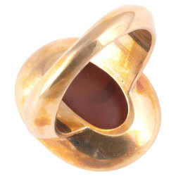 Roman Carnelian Intaglio Depicting Arione Gold Ring Circa 2nd Century A.D