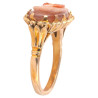 Gold ring with Roman Pink Agate Cameo depicting Two Putti 3rd-4th Century A.D.