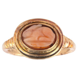 Gold Ring With Hare Pinkish...